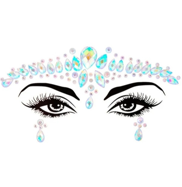 Стрази для обличчя для вечірок та карнавалів one size різнобарвний Київ - фото 1