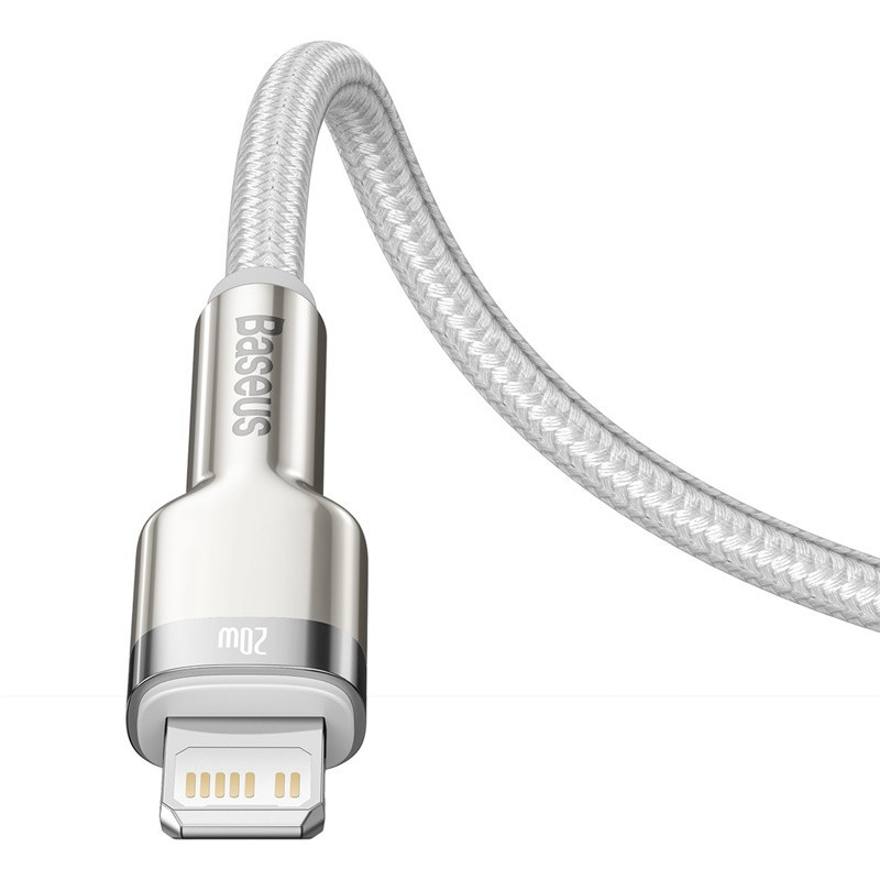 Кабель Baseus Cafule Series Metal Data Cable Type-C to iP PD 20W 2m White Одеса - фото 7