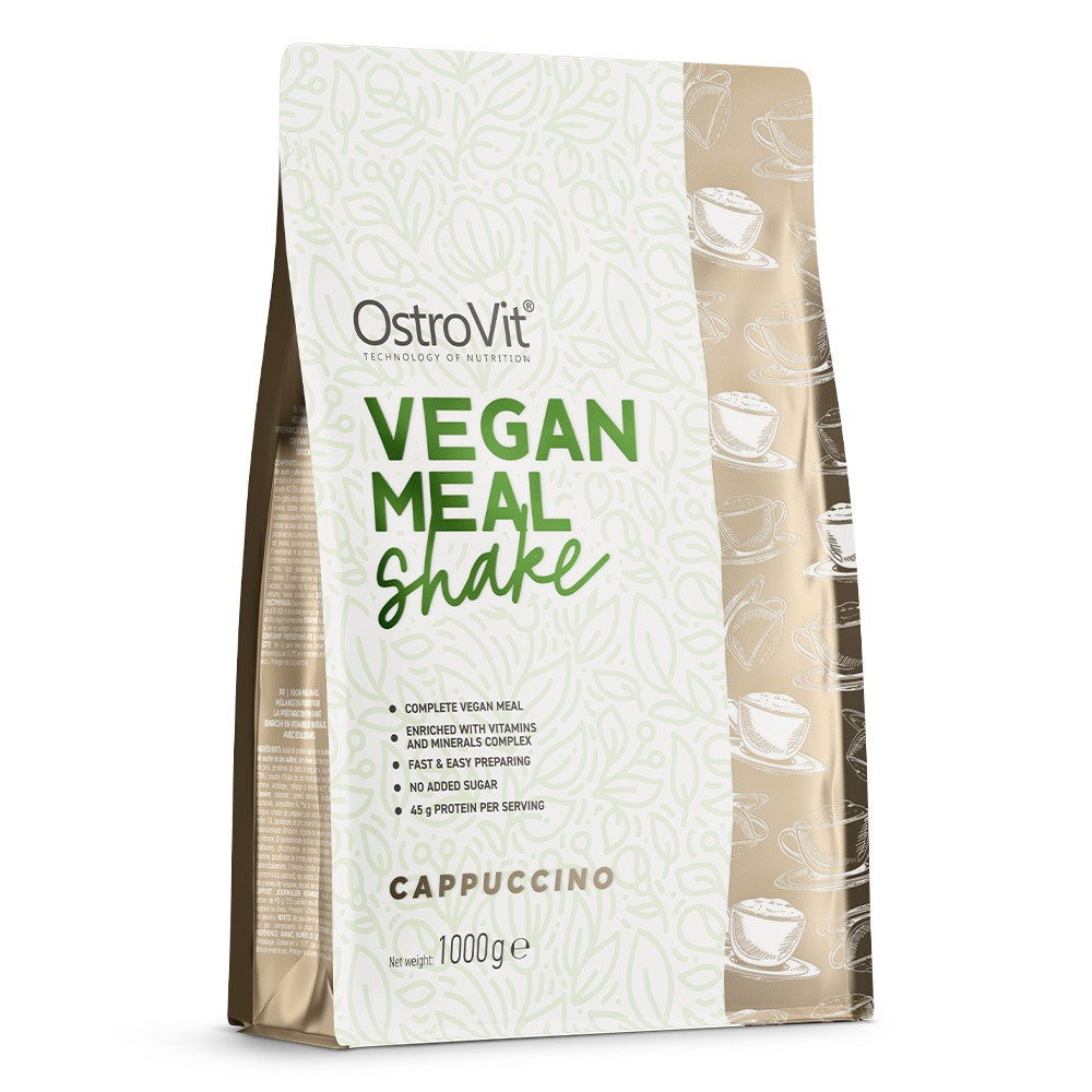 Протеин Ostrovit Vegan Meal Shake 1000 g (Cappuccino) Луцк - изображение 1
