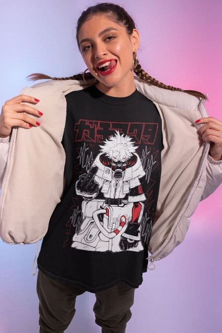 Футболка мужская аниме Гакхиакута Томе Джапанесе Танкобон оверсайз (S/M/L) Черний AnimeJ1196 Днепр - изображение 8