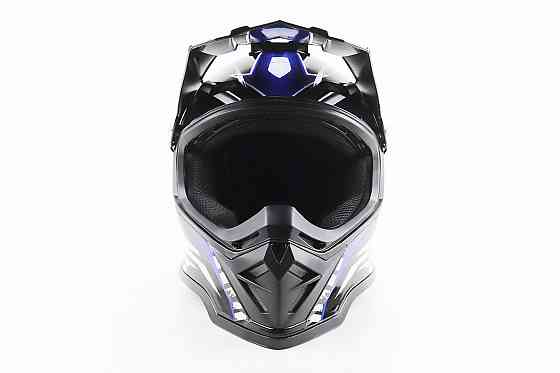 Шолом кросовий/ендуро/АТV BLD-819-7 L (59-60см), ЧОРНО-СИНІЙ Киев