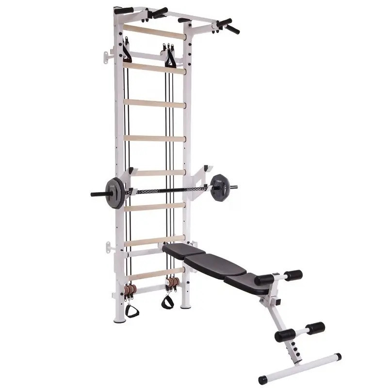 Профессиональная шведская стенка с єспандерами металлическая с деревянными перекладинами оздоровительная Каменское - изображение 4