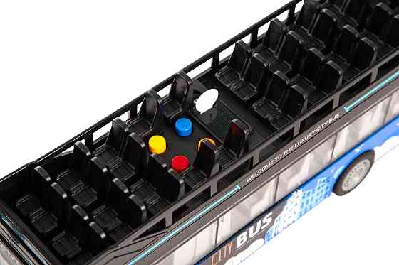 Іграшка DIY Toys Інерційний двоповерховий автобус зі звук. та світл. ефектами, дверцята відкриваються (7080887) Київ