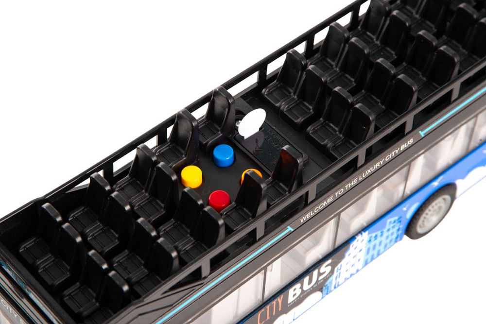 Іграшка DIY Toys Інерційний двоповерховий автобус зі звук. та світл. ефектами, дверцята відкриваються (7080887) Київ - фото 5