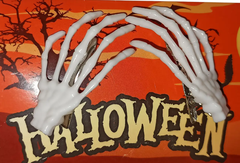 Заколки на Хелловін Скелет one size білий Київ - фото 5