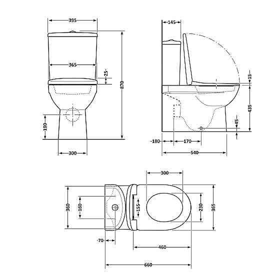 Унітаз підлоговий Qtap Scorpio Ultra Quiet безобідковий із сидінням Soft-Close MATT BLACK QT14226088AMB Київ