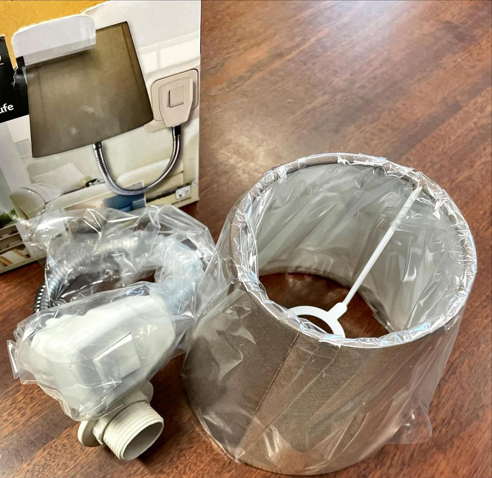 Ночник в розетку Soketsan, светильник настенный абажур, коричневый, гибкий, бра энергоэффективный класс A Киев - изображение 5