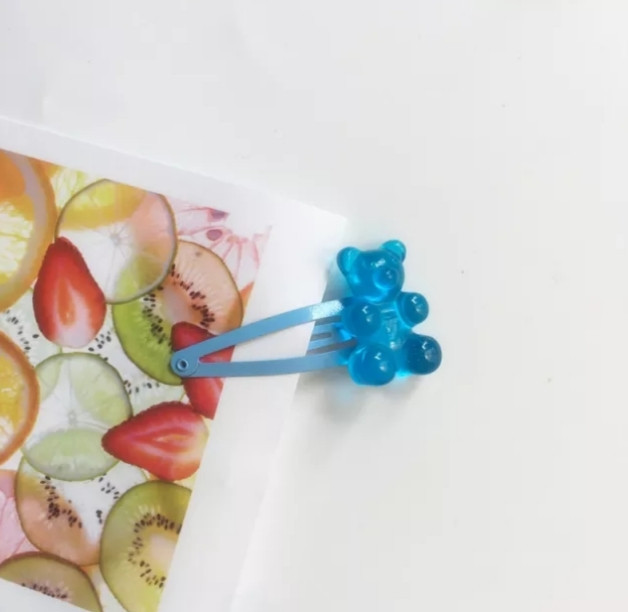 Бижутерия мишки заколка, голубая, размер мишки 3см*1,5см Киев - изображение 1