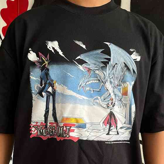 Футболка чоловіча з принтом аніме Аніме Йу Гі Ох оверсайз (S/M/L) Черний Дніпро