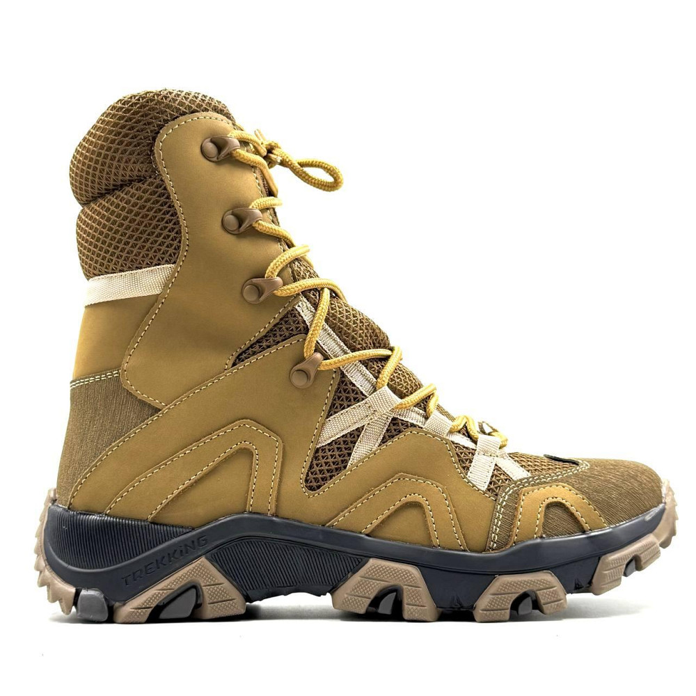 Військові берці койот літні чоловічі з натуральної шкіри, супінатором та посиленою п’ятою Львів - фото 8