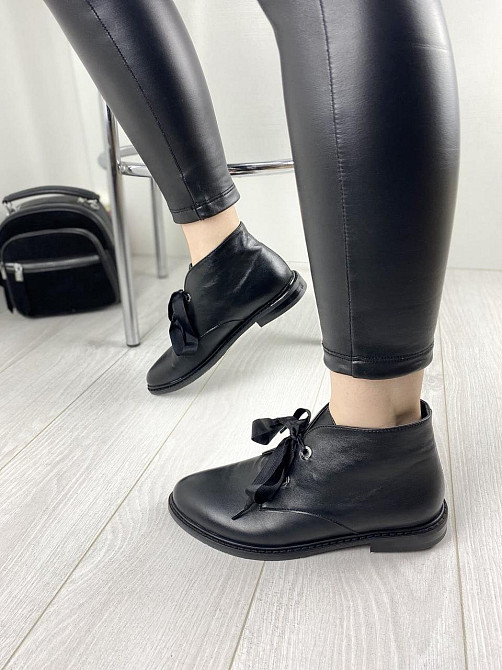 Черевики жіночі VALIENTE чорні натуральна шкіра 36р. (3245) Коломыя - изображение 4