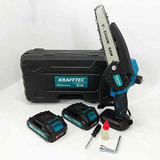 Ланцюгова міні-пилка для обрізання дерев Krafftec 15 см, Міні-пилка-сучкоріз, Дачна пилка QJ-30 Львів