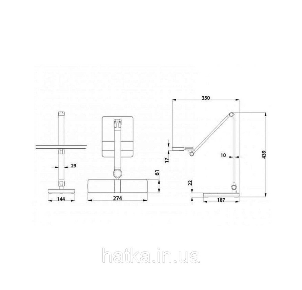 Лампа настольная светодиодная гибкая Sirius BL-1105-C черная Киев - изображение 8
