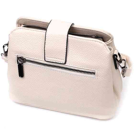 Изысканная сумка для стильных женщин из натуральной кожи Белая (Vintage) Киев