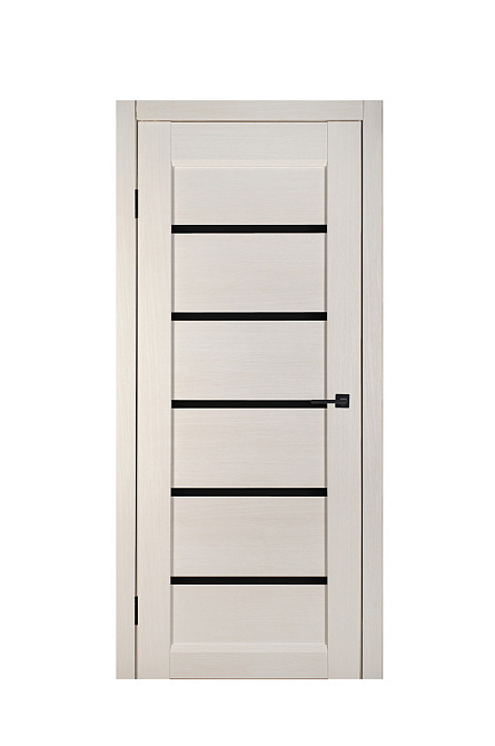 Двері Релікт Лайн 30 Крем + Чорне скло 60*200 см Міжкімнатні двері для дому Двері для офісу Київ - фото 1