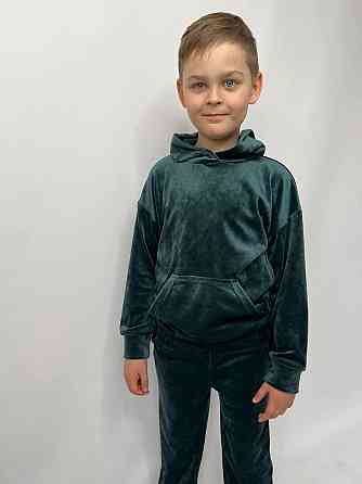 Дитячий велюровий костюм Кенгуру 122-128 Смарагдовий Харків