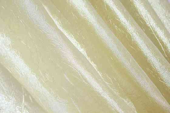 Кухонные шторы VR-Textil № 073к с ламбрекеном и подхватами светло-золотистый с какао 270х170 см (52-0168) Киев