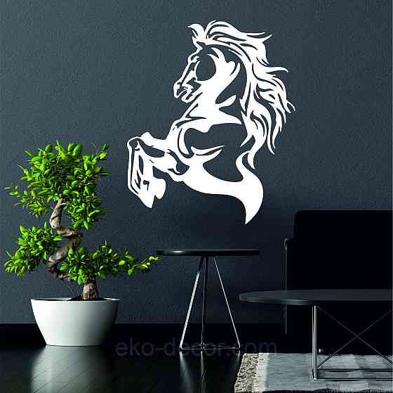 Декоративное настенное Панно «Лошадь», Декор на стену 110*90 см, Белый Киев