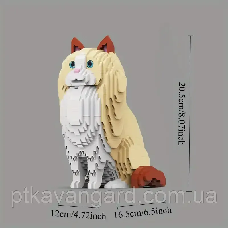 Конструктор котик Регдолл із рамкою 2583 деталей DMG 006 Хмельницький - фото 3