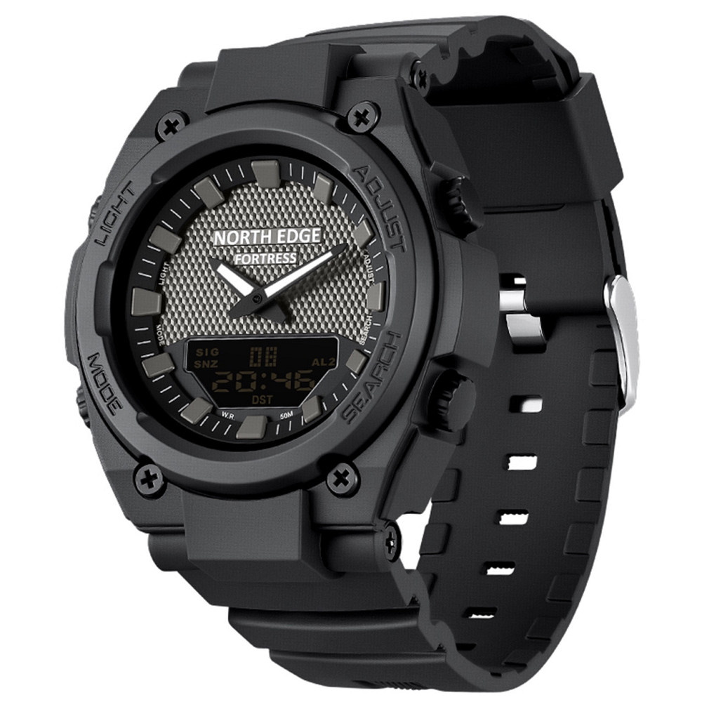 Годинник чоловічий водостійкий тактичний North Edge Fortess Чорний Вінниця - фото 13
