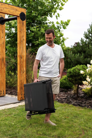 Садовий шезлонг з алюмінієвою рамою Di Volio Bolzano сірий Киев