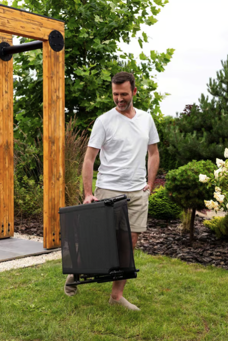 Садовий шезлонг з алюмінієвою рамою Di Volio Bolzano сірий Київ - фото 6