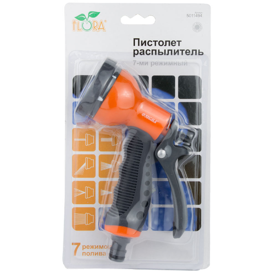 Пістолет-розпилювач 7-ми режимний ABS+TPR Flora Житомир - изображение 6