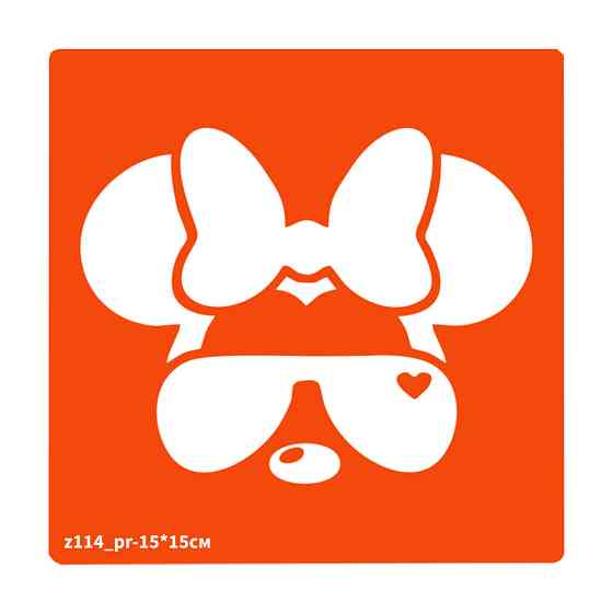 Трафарет для био-тату Минни Маус z114_pr-15*15см, размер 15х15см Винница