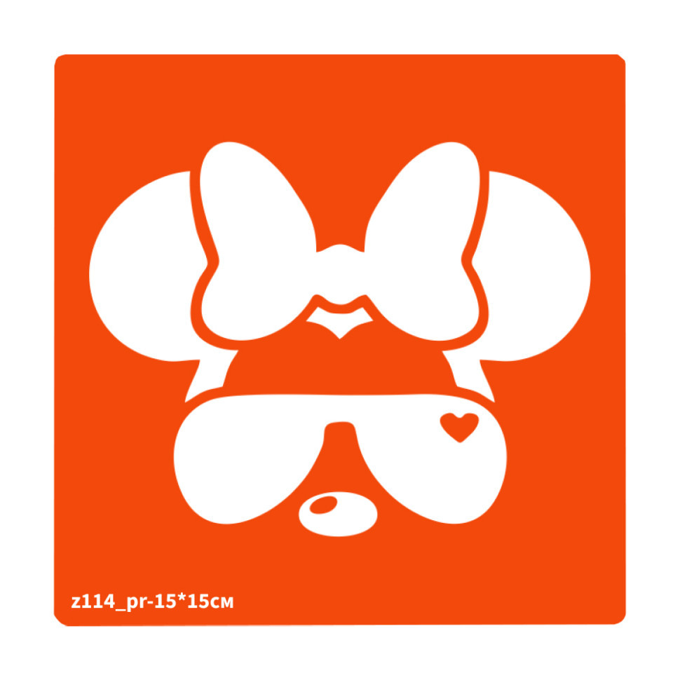 Трафарет для био-тату Минни Маус z114_pr-15*15см, размер 15х15см Винница - изображение 1