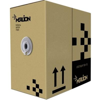Кабель мережевий Merlion FTP 305м КНПЭ (4*2*0,50) [СCA] внешний, тросс, Black (03501) Вінниця - фото 1