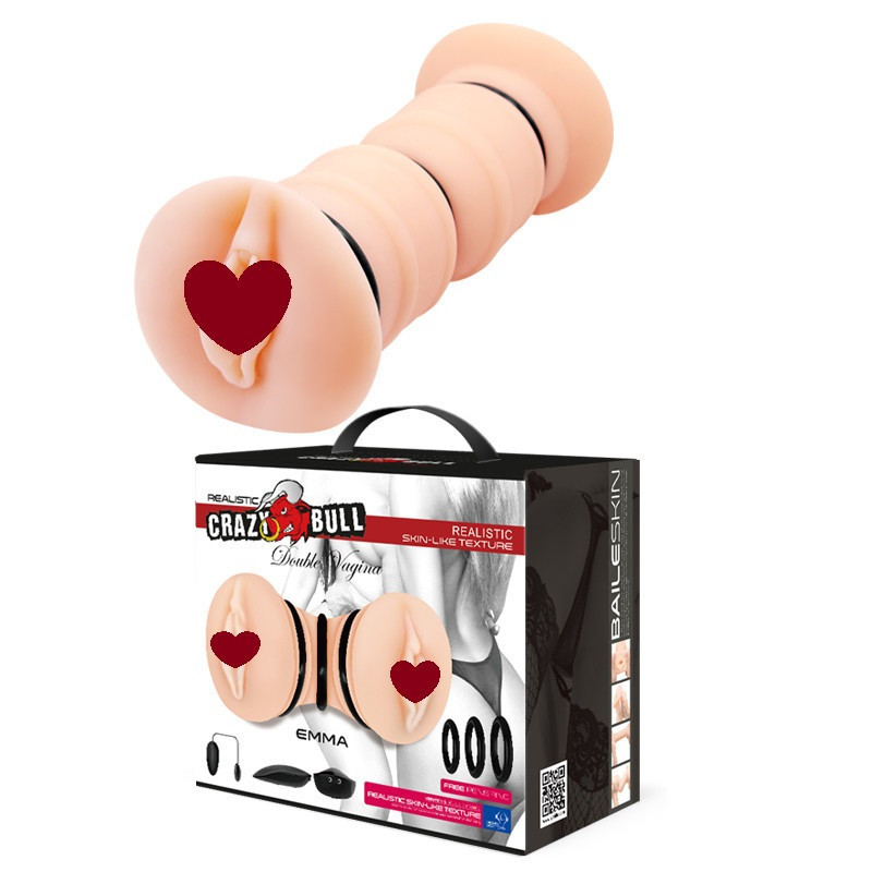 Мастурбатор-вагина с двумя входами и вибрацией CRAZY BULL - EMMA Double Vagina, BM-009148ZH Sex Aura Киев - изображение 1
