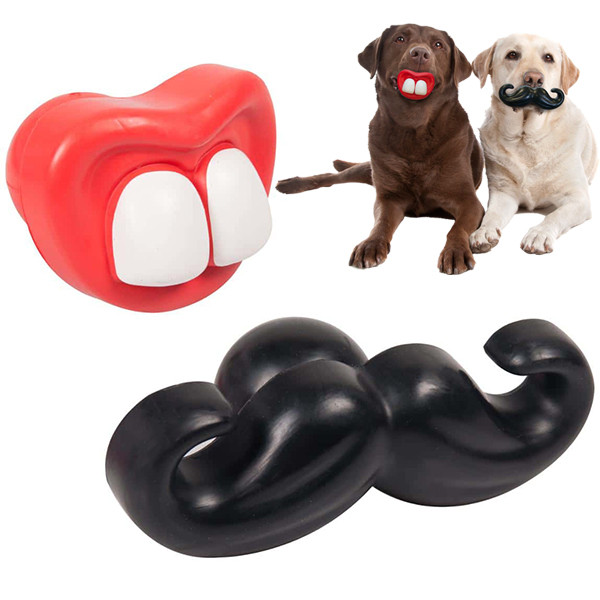 Flamingo Toy Rubber Moustache/Mouth ФЛАМИНГО УСЫ/РОТ резиновая игрушка для собак Киев - изображение 1