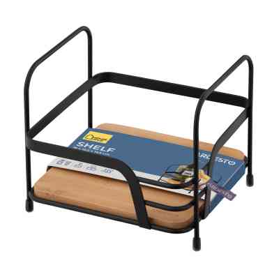 Полка в ванную Ardesto Minimalism 1-ярусная Черная (ARHK4501BB) Винница