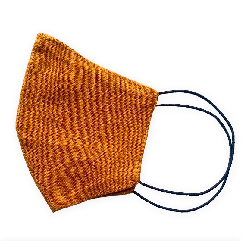 Маска защитная многоразовая из 100% ЛЬНА Размер M (Горчица) Сумы - изображение 1