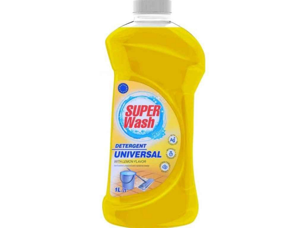 Средство для мытья универсальный Лимон 1000 мл ТМ SUPER Wash Solmir Киев - изображение 1