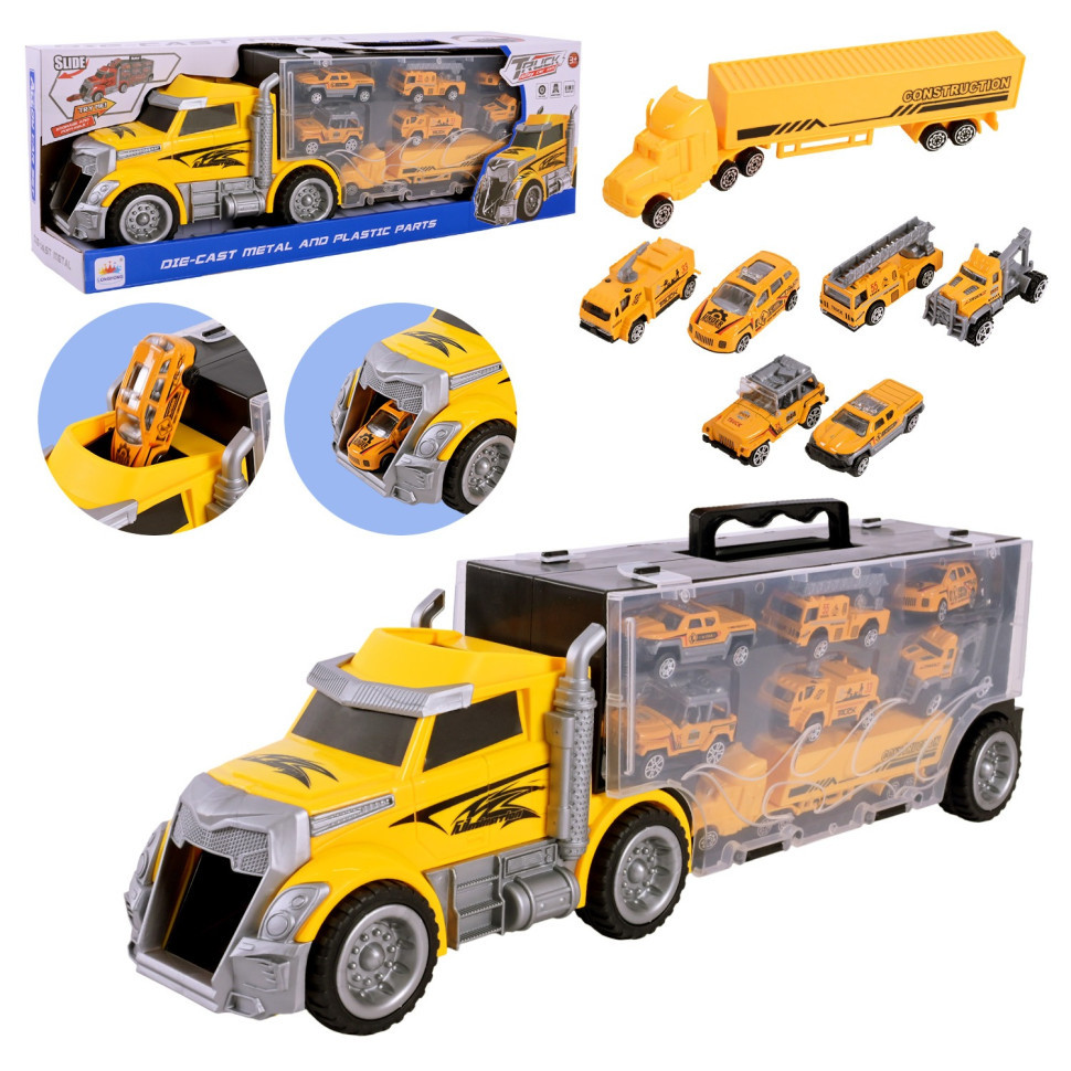 Дитячий трейлер з машинками LH638, 6 машинок Вінниця - фото 4