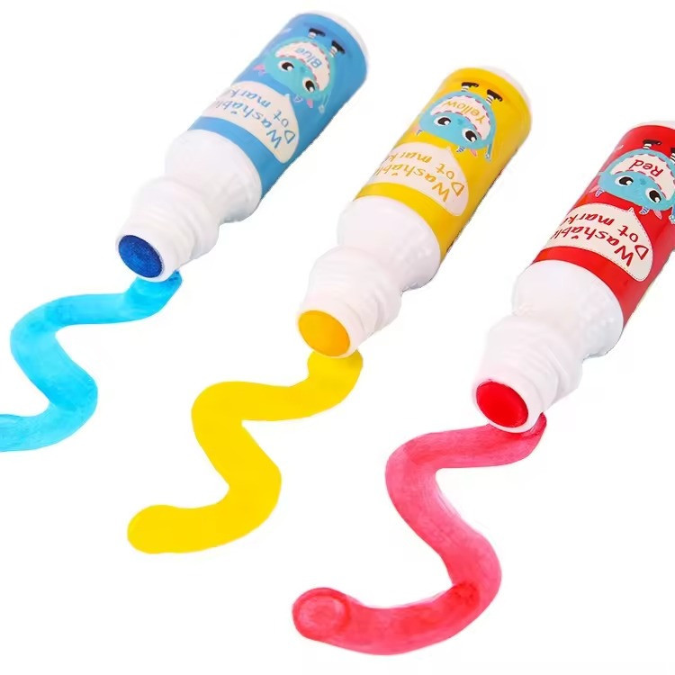 Набор пальчиковых маркеров DOT для творчества, точечные, пальчиковые краски для рисования и живописи на водной основе,8 цветов Каменец-Подольский - изображение 3