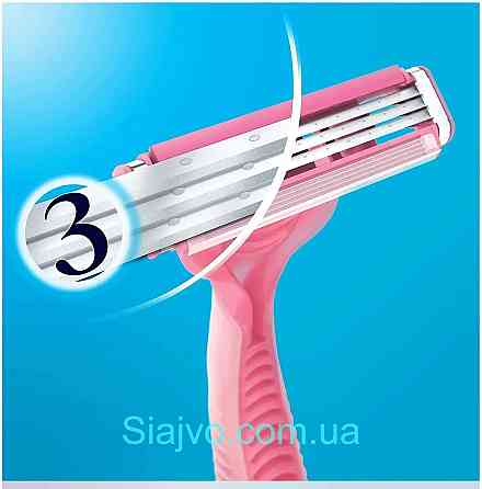 Одноразовые женские бритвы Gillette Blue Simple 3, 8 шт Львов