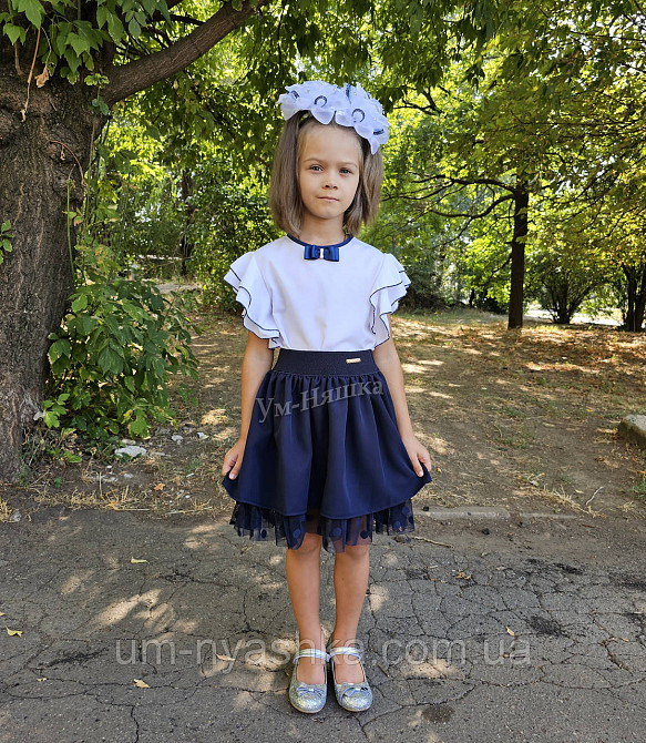 Комплект школьной формы блузка короткий рукав и красивая юбка 116-140 Кривой Рог - изображение 1