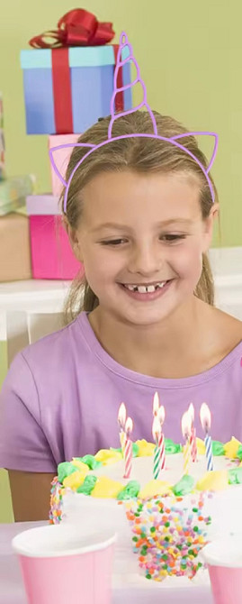 Детский обруч Единорог с ушками 22 на 14 см фиолетовый Киев - изображение 7