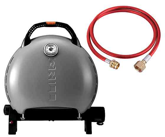 КОМПЛЕКТ Портативний переносний газовий гриль O-GRILL 600T, срібло + шланг в подарунок! Код: 011681 Рівне