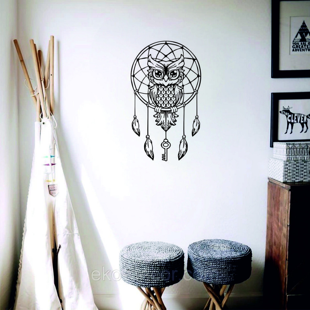 Декоративне настінне Панно «Ловець снів» Декор на стіну 70*40 см, Чорний Київ - фото 10