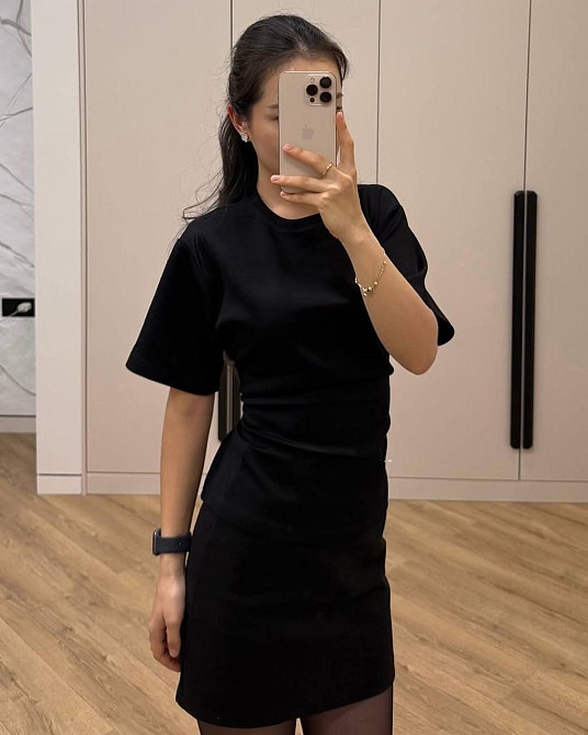 Жіноча базова повсякденна футболка з імітацією корсету Одеса - фото 4