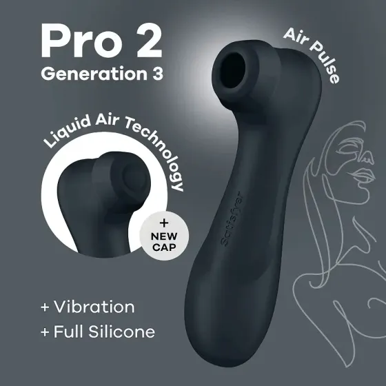 Вакуумний кліторальний стимулятор Satisfyer Pro 2 Generation 3 with Liquid Air Dark Grey Львів