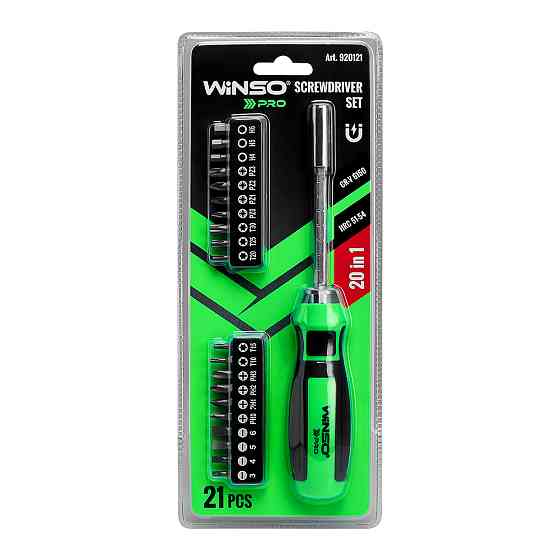 Викрутка Winso Pro з комплектом насадок 20шт Львів