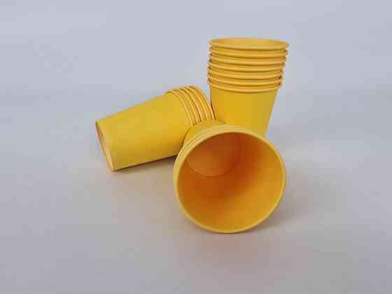 Паперові склянки кольорові 175 мл "ЖІЛТИЙ" Маестро (50 шт.) Харків