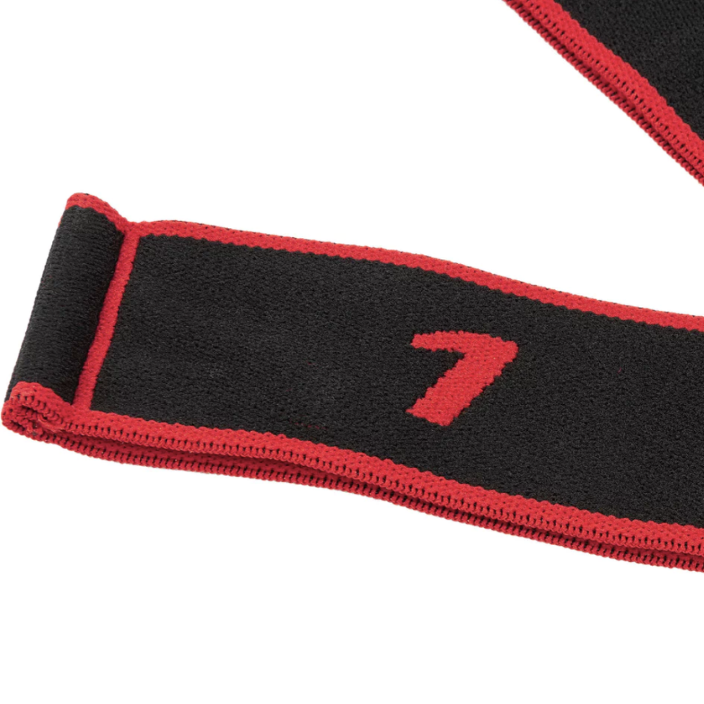 Резинка для фітнесу з петлями Queenfit 86,5 х 4см чорно-червона Киев - изображение 2