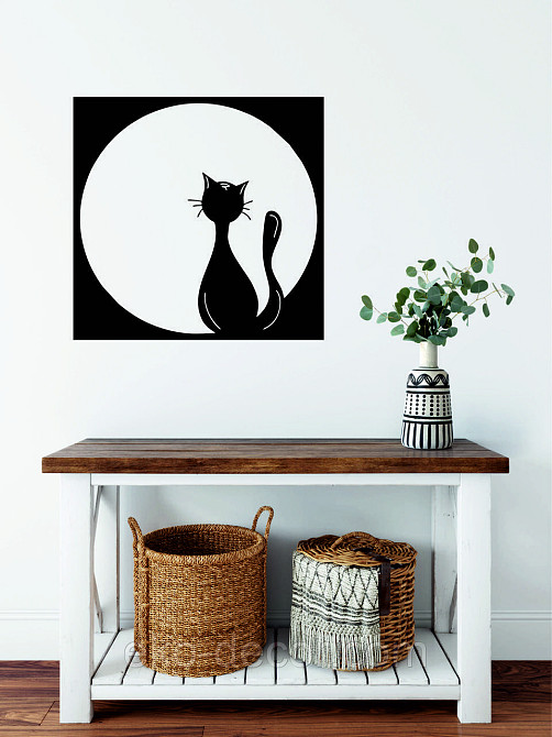 Декоративне настінне 3D Панно «Кіт» Декор на стіну з об'ємом Київ - фото 6