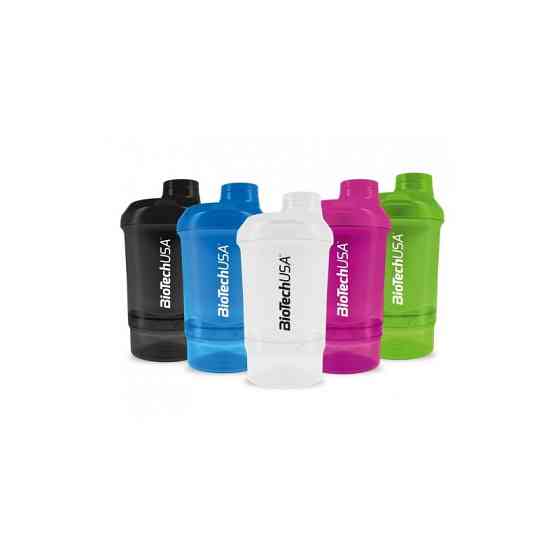 Шейкер BioTech Shaker Wave + Nano 2 in 1 500 ml +150ml (Schocking Blue) Луцьк