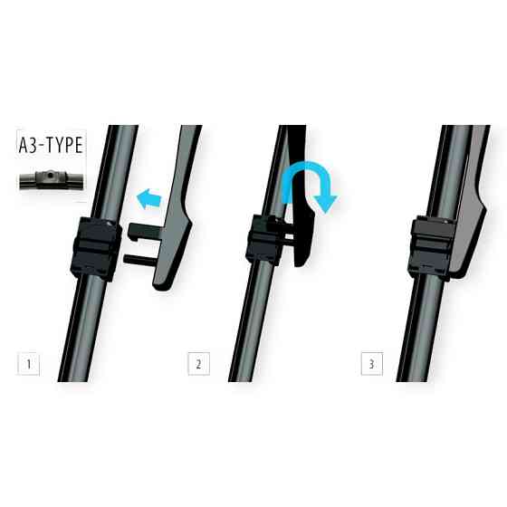 Щетка стеклоочистителя OXIMO модельные бескаркасная (к-кт 2 шт) A3-Type 600 мм 475 мм Мукачево